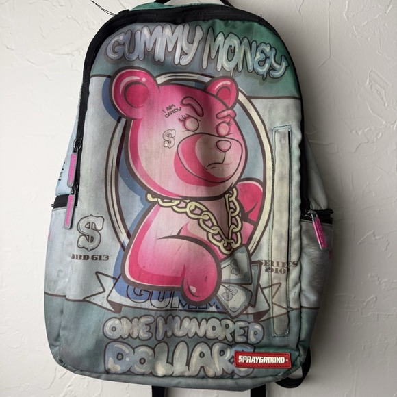 Sprayground Other - Sprayground Gummy Money Backpack Limited Edition Pink Bear Money Graphic Rare